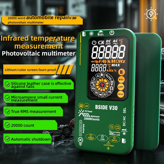 BSIDE V30 Intelligent Colorful Screen PV Multimeter Infrared Thermometer by BSIDE