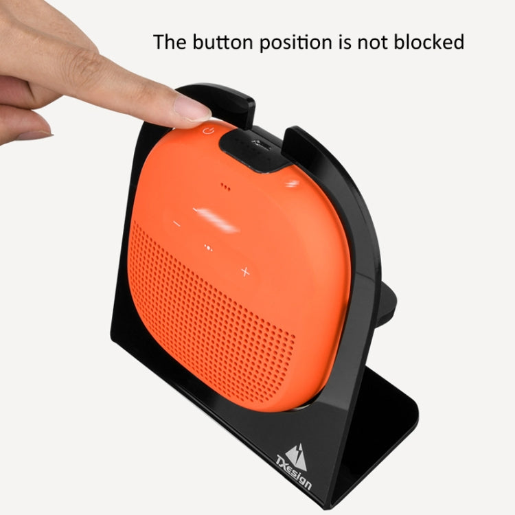 For Bose SoundLink Micro Speaker Txesign Base Acrylic Tilt Desktop Stand(Black) - Speaker Bracket by buy2fix | Online Shopping UK | buy2fix