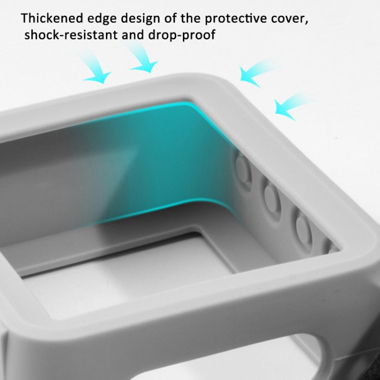 For JBL GO 2 Speaker Silicone Cover with PU Hand Strap Anti-lost Audio Protective Case(Black) - Protective Case by buy2fix | Online Shopping UK | buy2fix