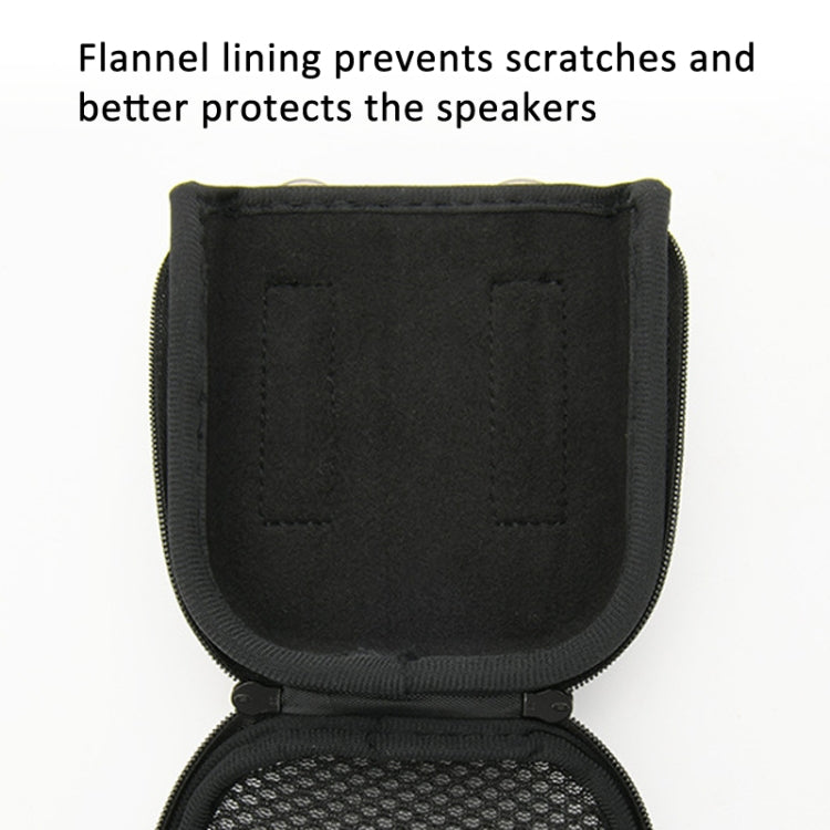 For JBL Go 4 / Go 3 / Clip 5 Speaker Shoulder Bag Mesh Opening Mouth EVA Carrying Case(Black) - Protective Case by buy2fix | Online Shopping UK | buy2fix