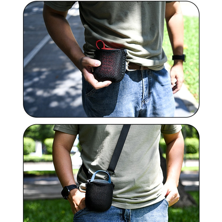 For JBL Go 4 / Go 3 / Clip 5 Speaker Shoulder Bag Mesh Opening Mouth EVA Carrying Case(Black) - Protective Case by buy2fix | Online Shopping UK | buy2fix
