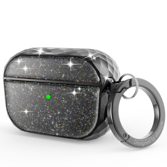 For AirPods Pro AhaStyle PT119 Wireless Earphone Split Hard Shell Protective Case(Black) by AhaStyle