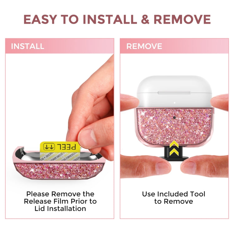 For AirPods Pro 2 AhaStyle PT119 Wireless Earphone Split Electroplated Protective Case(Purple) by AhaStyle