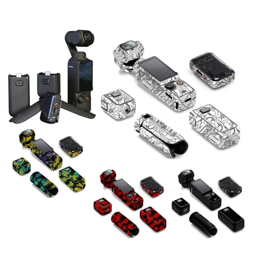 For DJI Pocket 3 Camera Stickers Anti-scratch Non-adhesive Protective Film(Matrix Black) - Protective Film & Stickers by buy2fix | Online Shopping UK | buy2fix