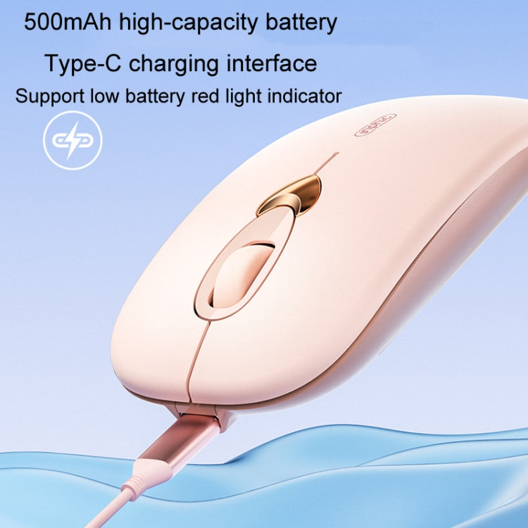 Inphic Q8 Gen 2 Bluetooth Mouse Wireless Silent Charging Office Business Girls Laptop Mouse(Milk Tea Color) - Wireless Mice by Inphic | Online Shopping UK | buy2fix