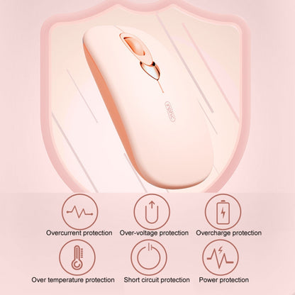 Inphic Q8 Gen 2 Bluetooth Mouse Wireless Silent Charging Office Business Girls Laptop Mouse(Milk Tea Color) - Wireless Mice by Inphic | Online Shopping UK | buy2fix