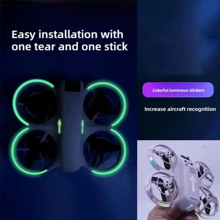 For DJI Neo Luminous Stickers Night Glow Cool Film(Sky Blue) - Stickers by buy2fix | Online Shopping UK | buy2fix