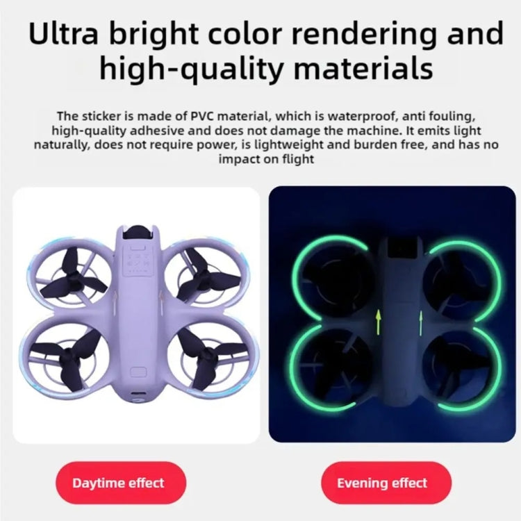 For DJI Neo Luminous Stickers Night Glow Cool Film(Sky Blue) - Stickers by buy2fix | Online Shopping UK | buy2fix