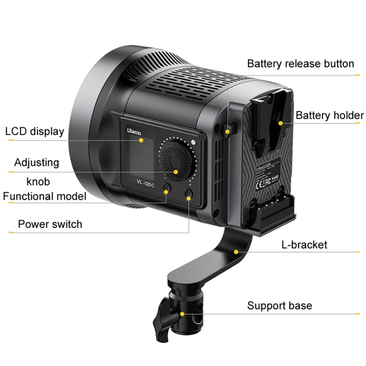 120W Photography Complementary Light Indoor Shooting Video Light, Style: VL-120Bi COB -  by buy2fix | Online Shopping UK | buy2fix