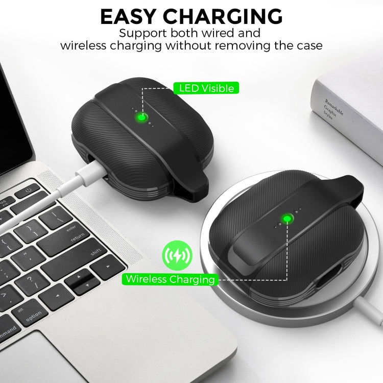 For AirPods 3 AhaStyle PT179 TPU+Silicone Split Protective Case(Blue) by AhaStyle