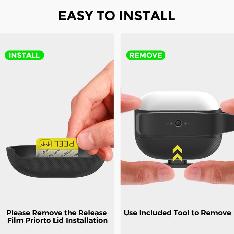 For AirPods 3 AhaStyle PT179 TPU+Silicone Split Protective Case(Blue) by AhaStyle