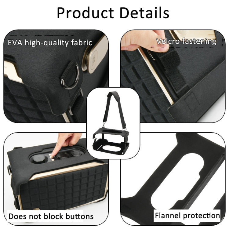 For JBL Authentics 300 Speaker EVA Protective Cover Portable Case With Shoulder Strap(Black) - Protective Case by buy2fix | Online Shopping UK | buy2fix