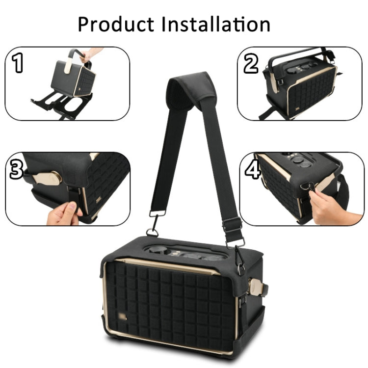 For JBL Authentics 300 Speaker EVA Protective Cover Portable Case With Shoulder Strap(Black) - Protective Case by buy2fix | Online Shopping UK | buy2fix