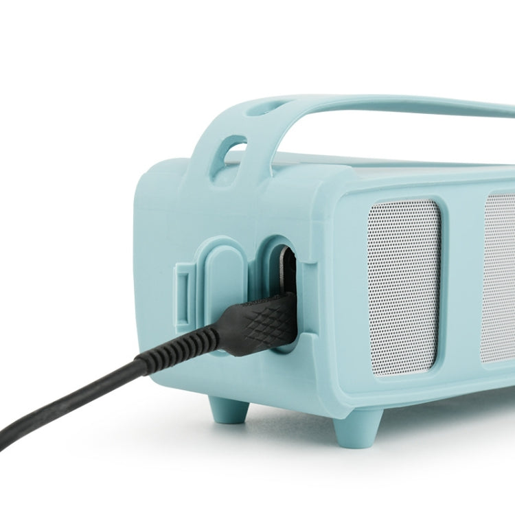 For Bose SoundLink Mini 1/2 Speaker Silicone Cover With Shoulder Strap Carrying Case(Blue) - Protective Case by buy2fix | Online Shopping UK | buy2fix