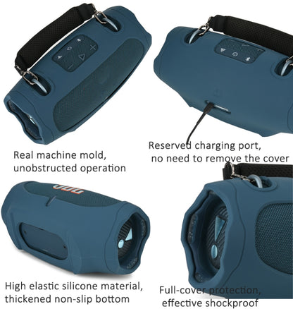For JBL Xtreme 4 Speaker Silicone Case with Decompression Carrying Strap Portable Protective Shell(Green) - Protective Case by buy2fix | Online Shopping UK | buy2fix
