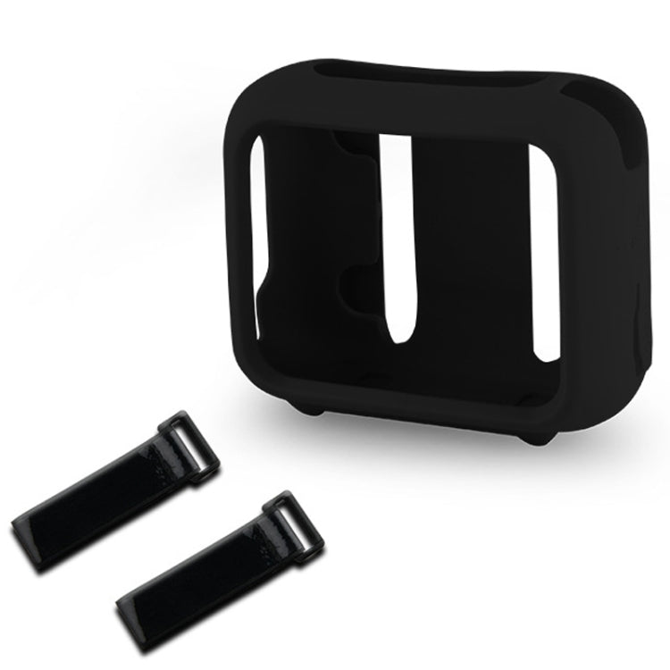 For JBL Go 4 Speaker Silicone Cover With Fixing Strap for Bike Golf Cart(Black) - Protective Case by buy2fix | Online Shopping UK | buy2fix