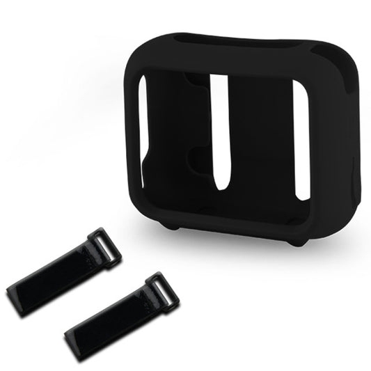 For JBL Go 4 Speaker Silicone Cover With Fixing Strap for Bike Golf Cart(Black) - Protective Case by buy2fix | Online Shopping UK | buy2fix