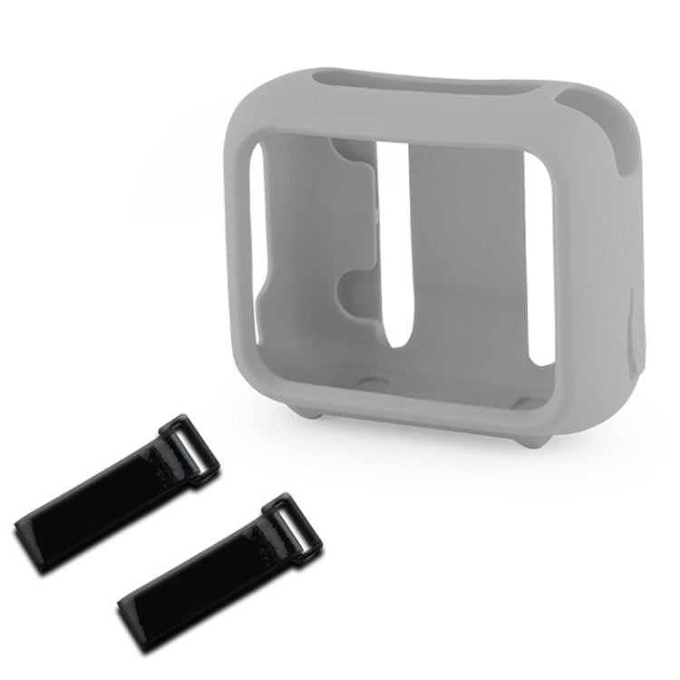 For JBL Go 4 Speaker Silicone Cover With Fixing Strap for Bike Golf Cart(Gray) - Protective Case by buy2fix | Online Shopping UK | buy2fix