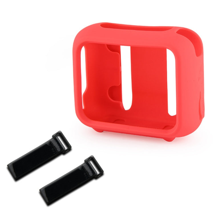 For JBL Go 4 Speaker Silicone Cover With Fixing Strap for Bike Golf Cart(Red) - Protective Case by buy2fix | Online Shopping UK | buy2fix