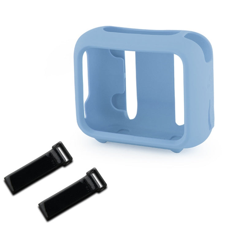 For JBL Go 4 Speaker Silicone Cover With Fixing Strap for Bike Golf Cart(Blue) - Protective Case by buy2fix | Online Shopping UK | buy2fix