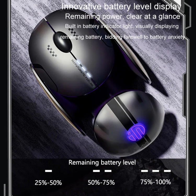Inphic X2 Bluetooth Wireless Mouse Tri-Mode Silent Rechargeable Office Gaming Laptop Mouse(Liquid Metal Gray) - Wireless Mice by Inphic | Online Shopping UK | buy2fix