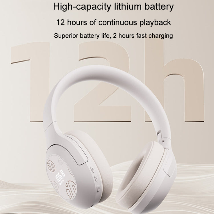 Inphic H1S Bluetooth Wireless Headphones Headset FM Listening Exam Hi-Res Audio Earphones(Khaki) - Headset & Headphone by Inphic | Online Shopping UK | buy2fix