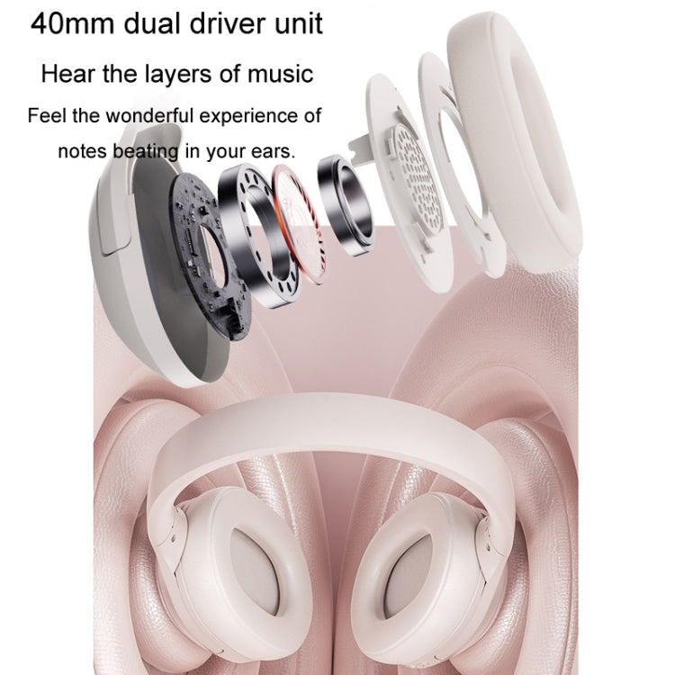 Inphic H1S Bluetooth Wireless Headphones Headset FM Listening Exam Hi-Res Audio Earphones(Khaki) - Headset & Headphone by Inphic | Online Shopping UK | buy2fix