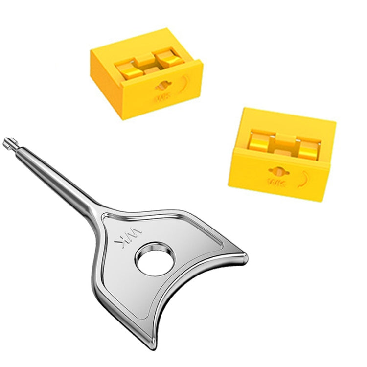 Computer USB 2.0/3.0 Sealing Lock Removable Dust Plug, Color: Yellow 2 Plug+1 Key - Anti-Dust Plugs by buy2fix | Online Shopping UK | buy2fix