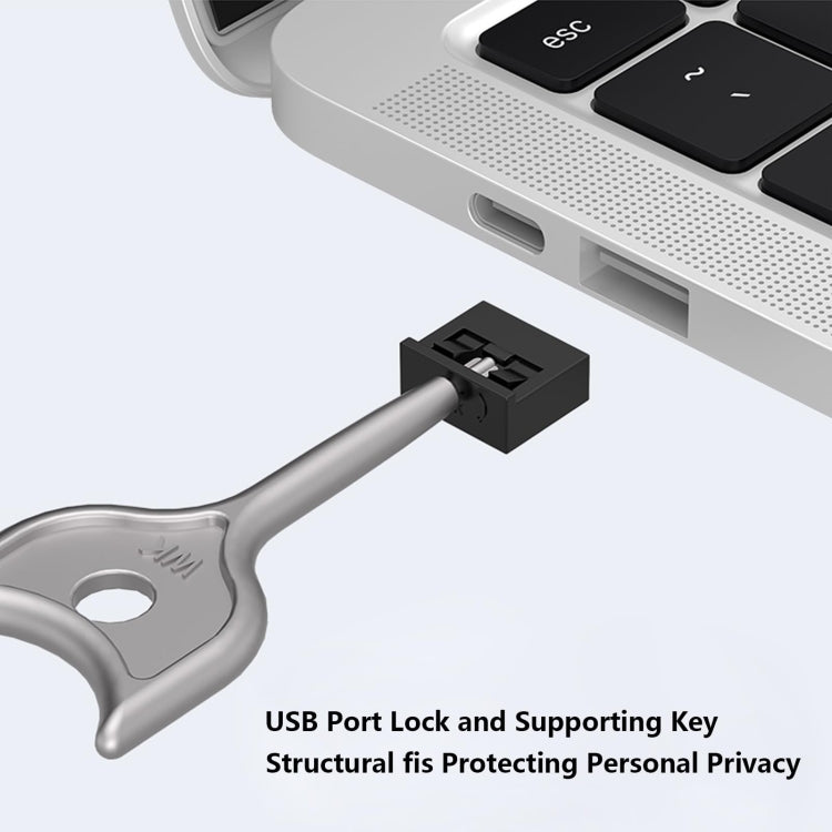 Computer USB 2.0/3.0 Sealing Lock Removable Dust Plug, Color: Dark Blue 2 Plug+1 Key - Anti-Dust Plugs by buy2fix | Online Shopping UK | buy2fix