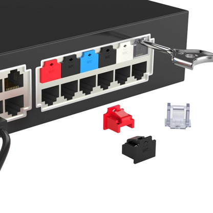 RJ45 Network Port Removable Safety Plug Dustproof Port Lock, Color: Blue 2 Plug+1 Key Outer Cover - Anti-Dust Plugs by buy2fix | Online Shopping UK | buy2fix