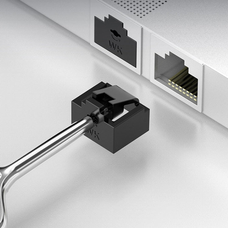 RJ45 Network Port Removable Safety Plug Dustproof Port Lock, Color: Blue 2 Plug+1 Key Outer Cover - Anti-Dust Plugs by buy2fix | Online Shopping UK | buy2fix