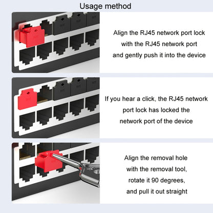 RJ45 Network Port Removable Safety Plug Dustproof Port Lock, Color: Transparent 2 Plug+1 Key Outer Cover - Anti-Dust Plugs by buy2fix | Online Shopping UK | buy2fix