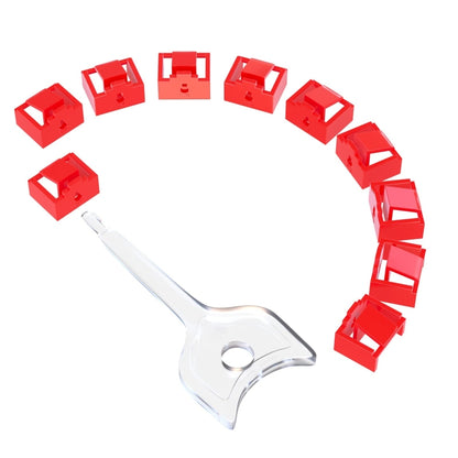 RJ45 Pport Anti-theft Lock Removable Dust Plug(Red 10 Plug+1 Key) - Anti-Dust Plugs by buy2fix | Online Shopping UK | buy2fix
