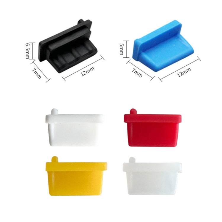 10pcs /Set USB 2.0 Female Port Dust Plug Charging Port Silicone Cover, Color: White - Anti-Dust Plugs by buy2fix | Online Shopping UK | buy2fix