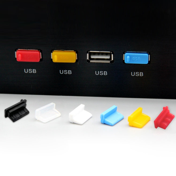 10pcs /Set USB 2.0 Female Port Dust Plug Charging Port Silicone Cover, Color: Black - Anti-Dust Plugs by buy2fix | Online Shopping UK | buy2fix