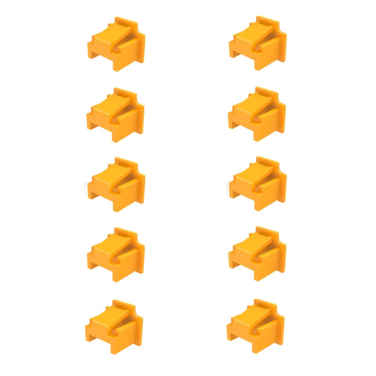 10pcs /Set RJ45 Network Port Dust Plug Router Network Cable Protection Cover(Yellow) - Anti-Dust Plugs by buy2fix | Online Shopping UK | buy2fix