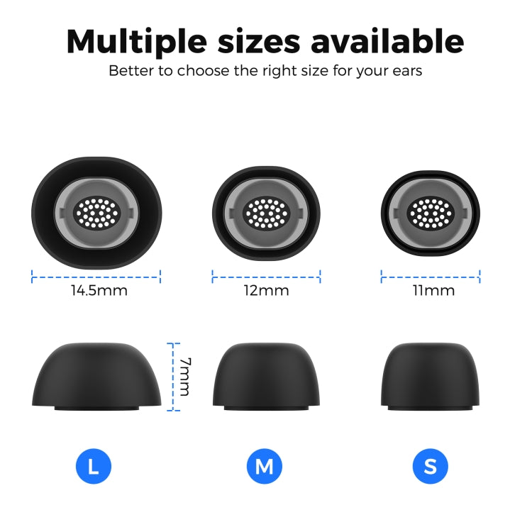 For Samsung Galaxy Buds3 Pro AhaStyle WG173 Earphone Silicone Earbuds, Size: L(Black) - Anti-dust & Ear Caps by AhaStyle | Online Shopping UK | buy2fix