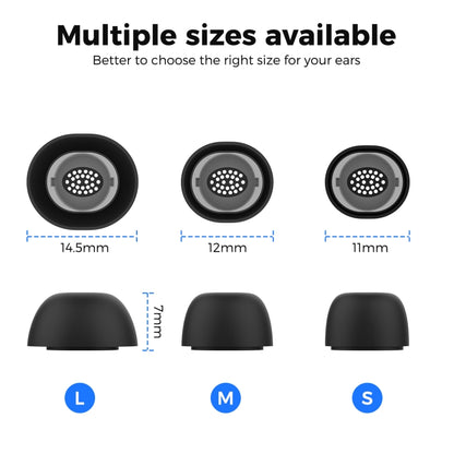 For Samsung Galaxy Buds3 Pro AhaStyle WG173 Earphone Silicone Earbuds, Size: L(Black) - Anti-dust & Ear Caps by AhaStyle | Online Shopping UK | buy2fix