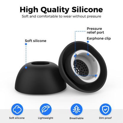 For Samsung Galaxy Buds3 Pro AhaStyle WG173 Earphone Silicone Earbuds, Size: M(Black) - Anti-dust & Ear Caps by AhaStyle | Online Shopping UK | buy2fix