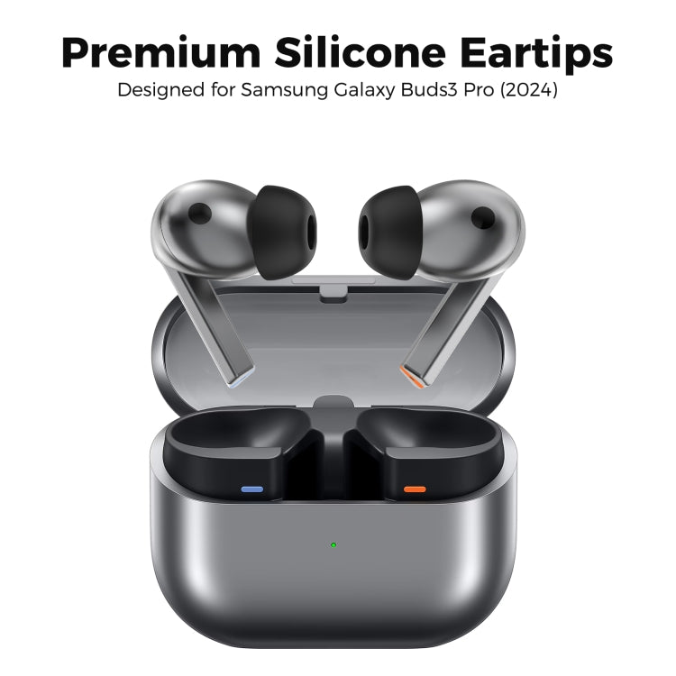 For Samsung Galaxy Buds3 Pro AhaStyle WG173 Earphone Silicone Earbuds, Size: M(Black) - Anti-dust & Ear Caps by AhaStyle | Online Shopping UK | buy2fix