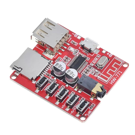 Bluetooth Decoder Board MP3 Lossless Car Speaker Amplifier Modification Bluetooth 4.1 Circuit Board(5 Keys) by buy2fix