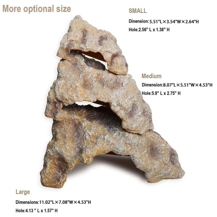 L Reptile Simulation Rocks Hideaway House Turtle Sunbed - Reptile Supplies by buy2fix | Online Shopping UK | buy2fix