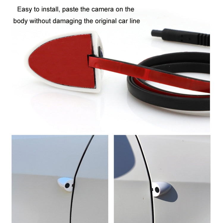 Punch-Free Car Imaging Side View Blind Spot Car Universal Night Vision Camera, Specifications: AHD1080P Silver by buy2fix