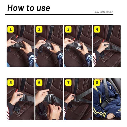 Child Car Seat Belt Adjustment Buckle Fixed Limiter(Black) by buy2fix