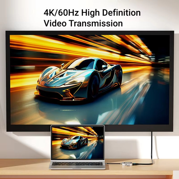 Blueendless 8-In-1 Magnetic HUB With M.2 NVMe/SATA SSD Enclosure (HDMI+PD100W+USB-C/Type-C 3.2+USB-A 3.2+SD+TF+AUX) - HDD Enclosure by Blueendless | Online Shopping UK | buy2fix