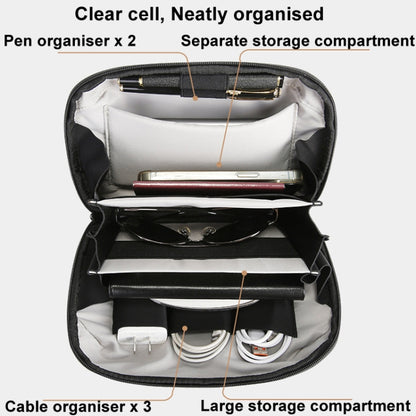 BANGE BG-6800 Digital Storage Bag Data Cable Electronic Accessory Organiser(Gray) - Digital Storage Bag by BANGE | Online Shopping UK | buy2fix