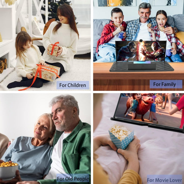 20-inch Pull-out Mobile Phone Screen Amplifier HD Desktop Viewing Mobile Phone Holder(Black) - Screen Magnifier by buy2fix | Online Shopping UK | buy2fix