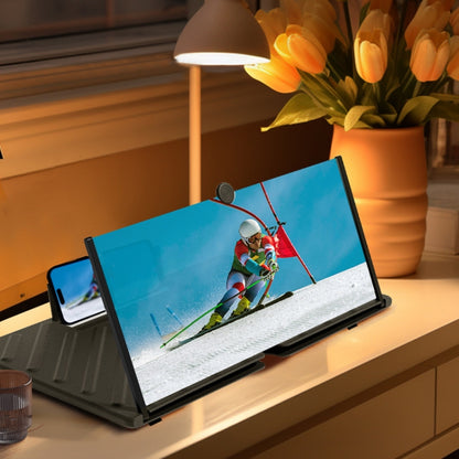 20-inch Pull-out Mobile Phone Screen Amplifier HD Desktop Viewing Mobile Phone Holder(Black) - Screen Magnifier by buy2fix | Online Shopping UK | buy2fix