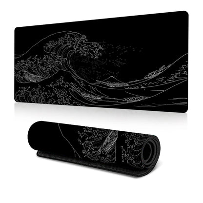 300x800x2mm Big Wave Gaming Mouse Pad Non-Slip Rubber Desk Mat(No.1) - Mouse Pads by buy2fix | Online Shopping UK | buy2fix