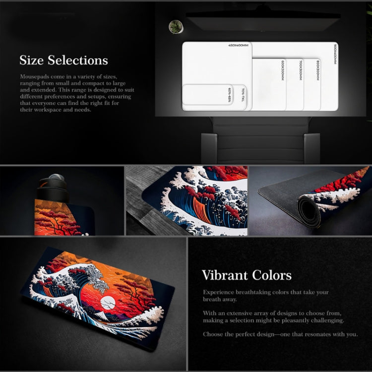 400x900x2mm Big Wave Gaming Mouse Pad Non-Slip Rubber Desk Mat(No.4) - Mouse Pads by buy2fix | Online Shopping UK | buy2fix